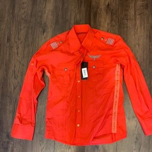 Men’s Red Mondo Dress Shirt- New with tags